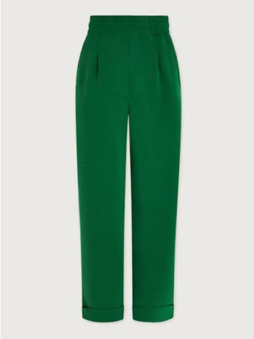 Varley Emerald Green High-Rise Tailored Trousers